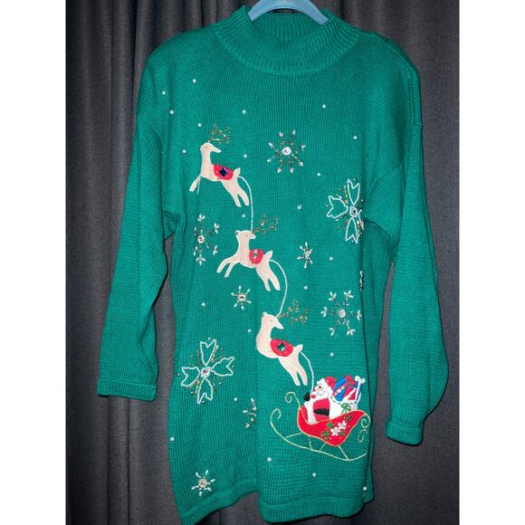 Ugly Christmas Sweater Sweaters - Ugly Christmas Sweater Xmas Size Medium